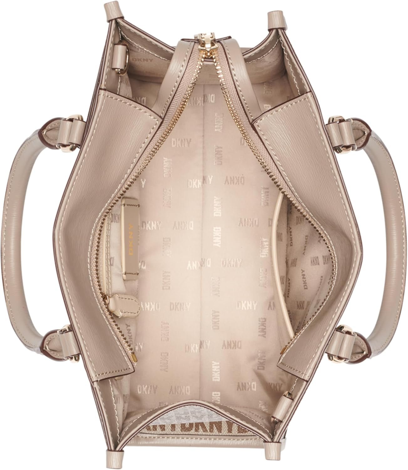 DKNY Dame afslappet Tote Satchell, Chino/Toffee Dame Tasker Naty Shop