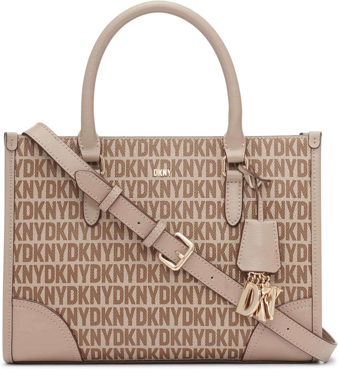 DKNY Dame afslappet Tote Satchell, Chino/Toffee Dametasker Naty Shop Standardtitel