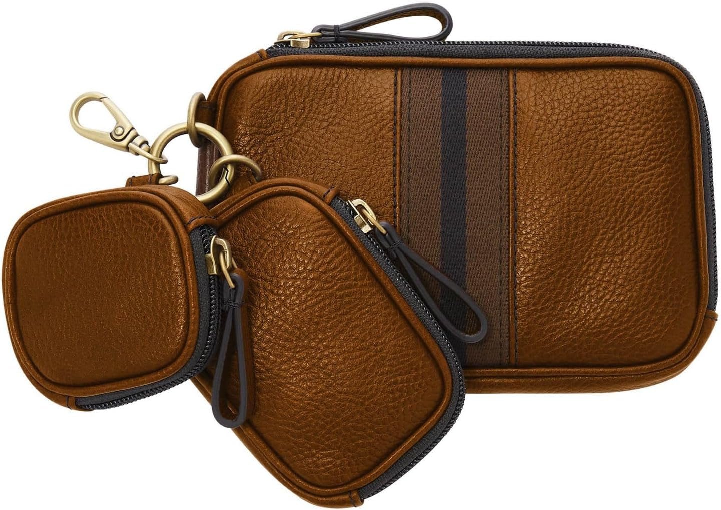 Fossil Tech Trio rejsetaske til mænd 17,78 cm L x 3,175 cm B x 12,065 cm H Herrepung Naty Shop Brun