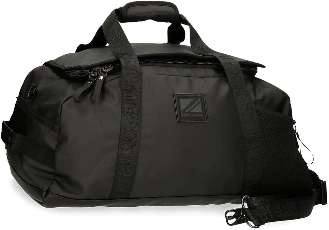 Pepe Jeans Hoxton rejsetaske, sort, 56 x 32 x 25,5 cm, polyester og PU, flerfarvet (flerfarvet), unik, rejsetaske Bagage og rejseudstyr Naty Shop Standardtitel