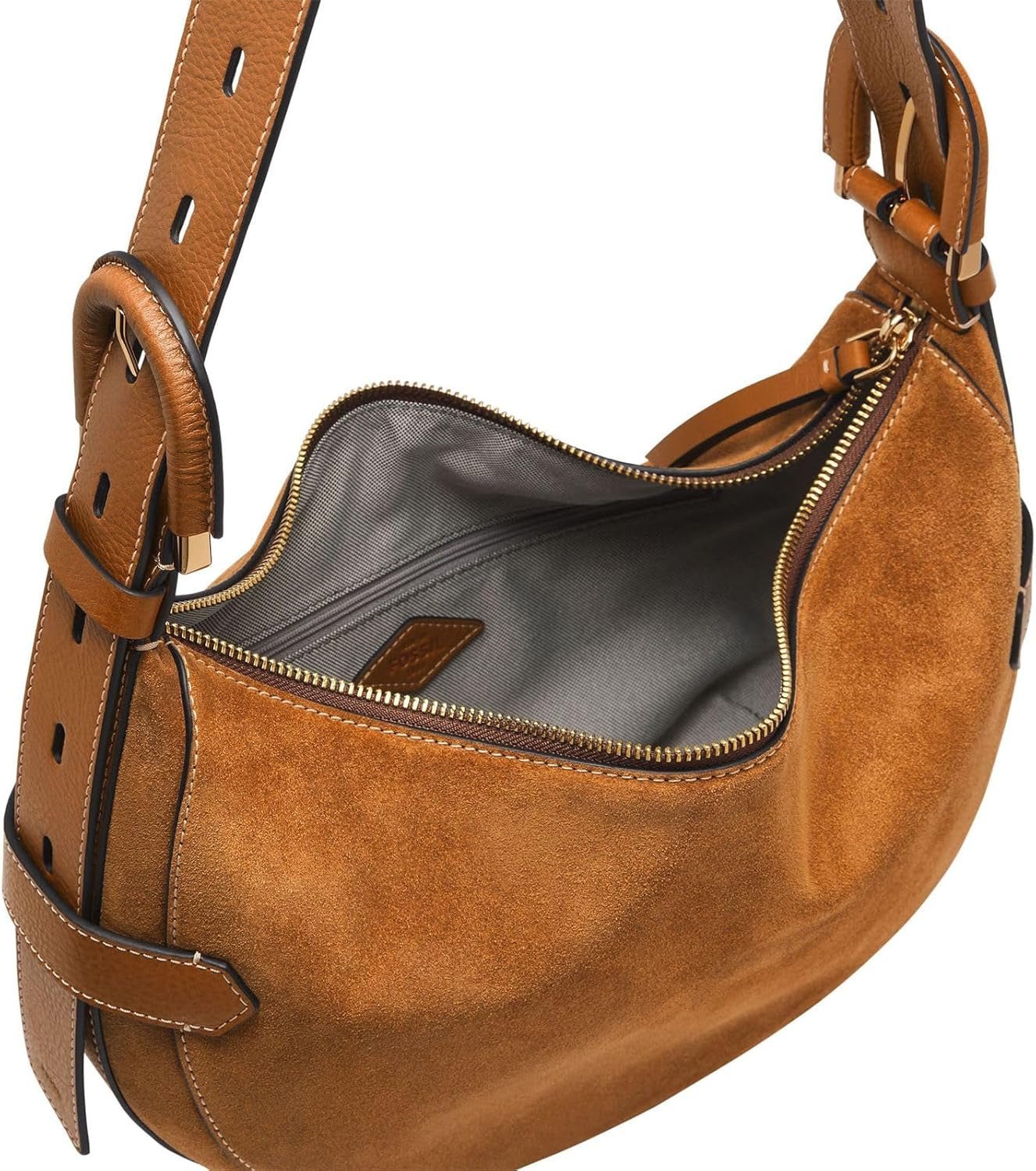 Fossil Harwell Dametaske, Italiensk Hobo Kohud, L: 30,5 cm, B: 8,9 cm, H: 20,3 cm, ZB1919216 Dametasker Naty Shop