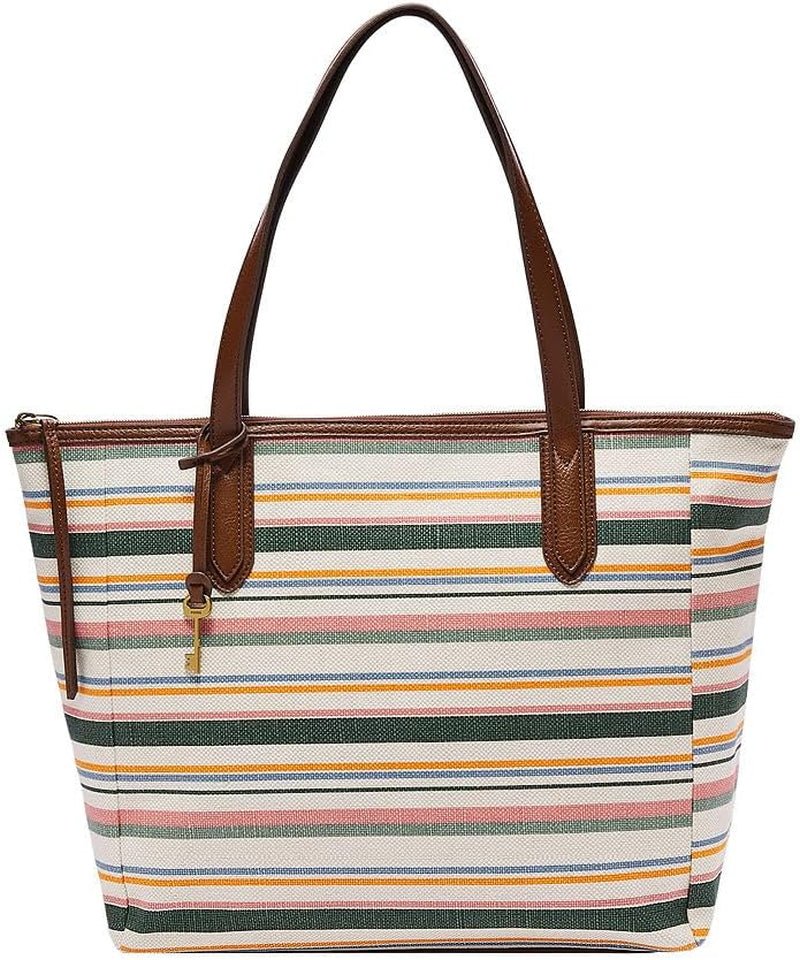 Dame Fossil Williamson taske Dame tasker Naty Shop Brown and Stripes