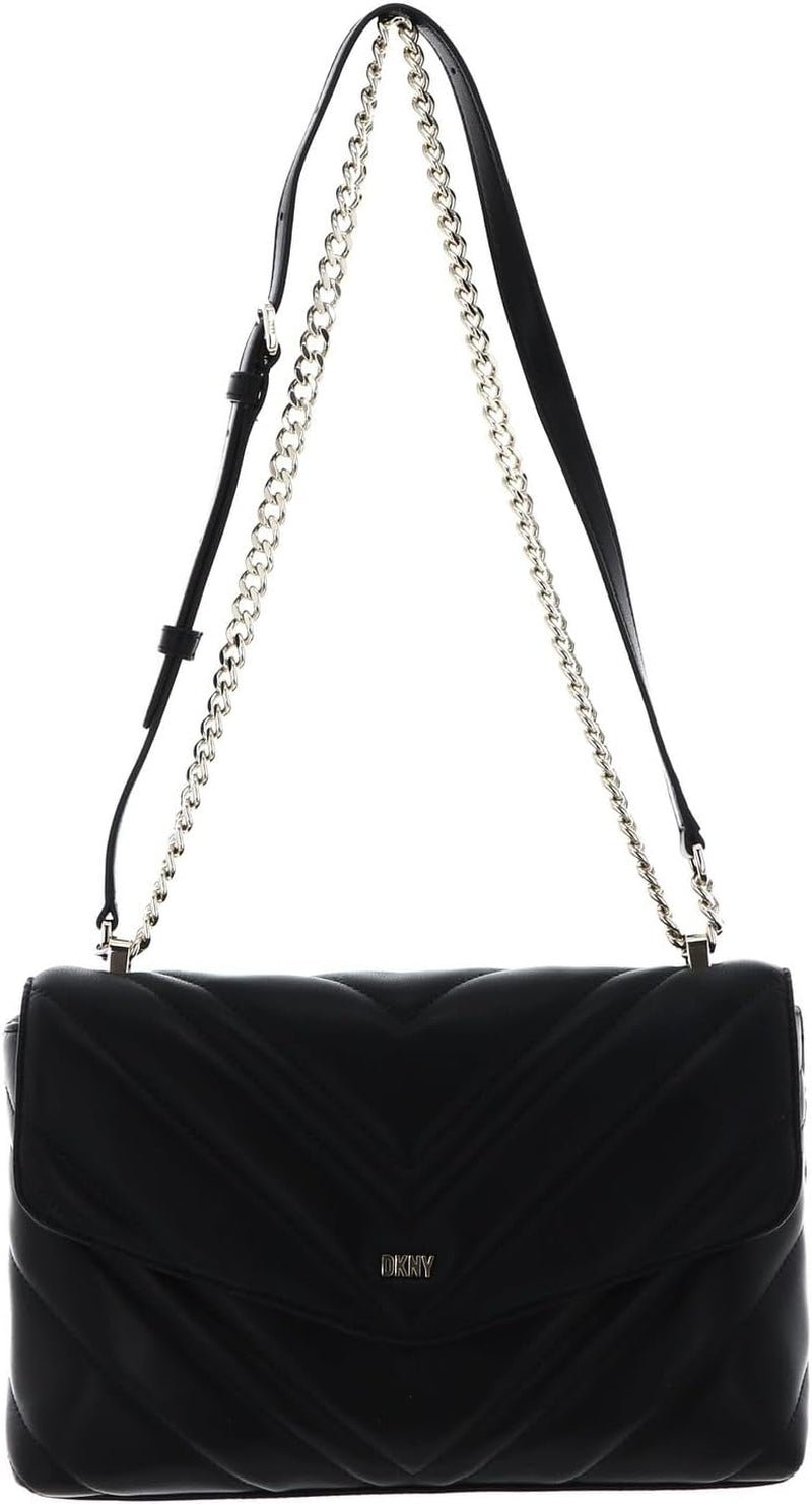 DKNY Dame Skuldertaske Dame Tasker Naty Shop Sort / Guld
