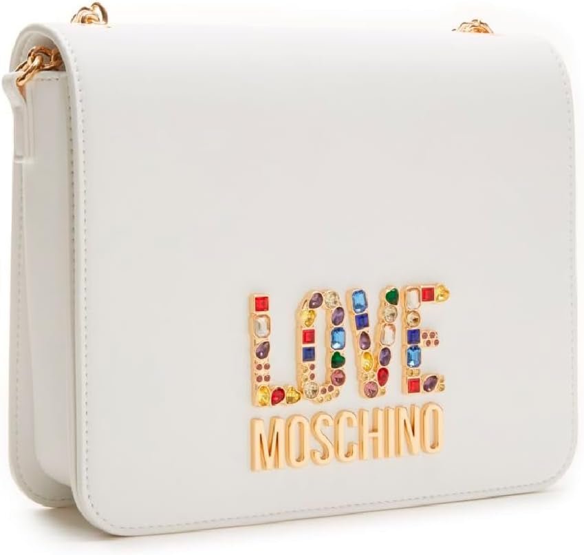 Love Moschino Dame Skuldertaske, Hvid Skuldertaske, White Naty Shop Dame Tasker