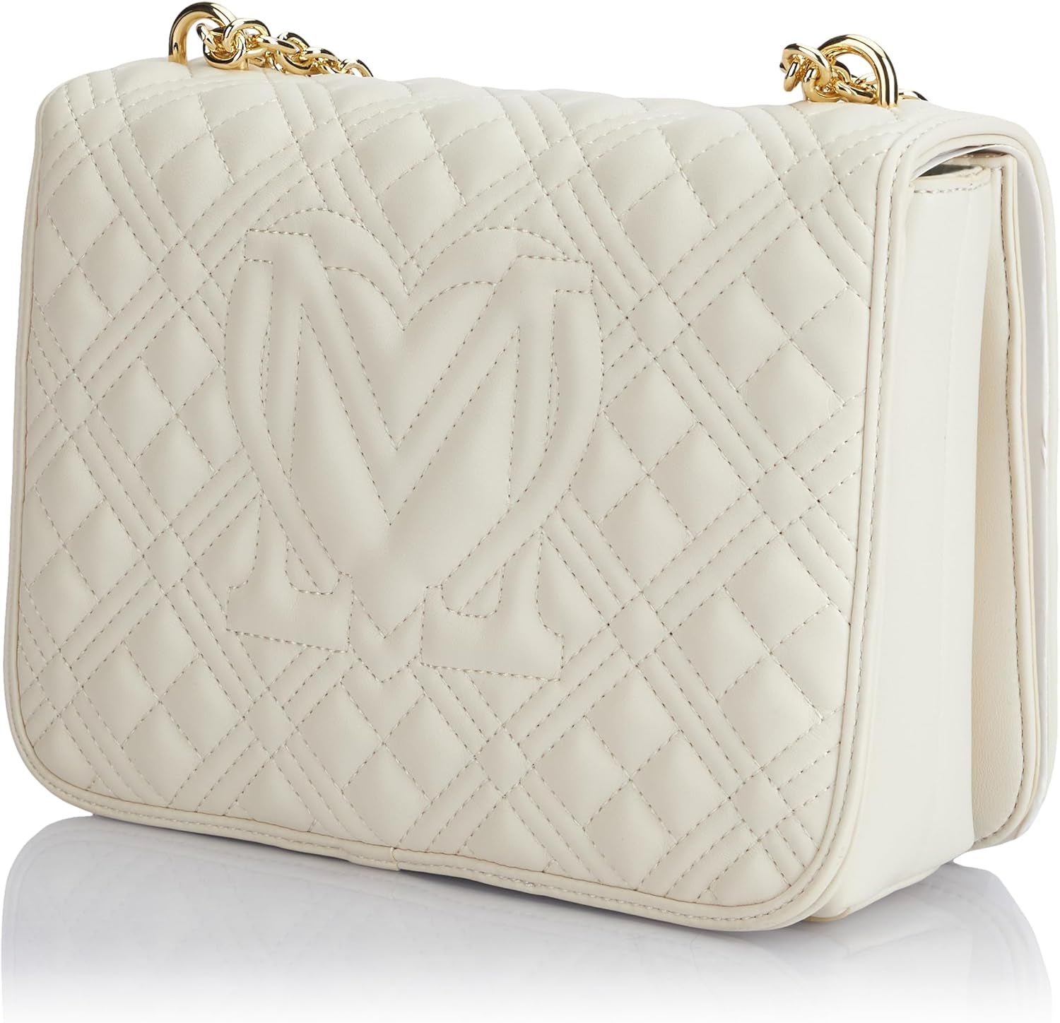 Love Moschino Dame Skuldertaske, White Naty Shop Dame Tasker