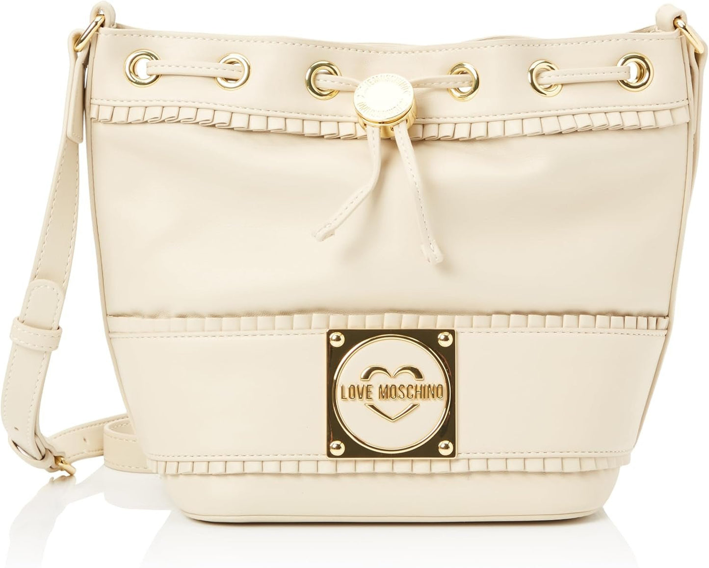 Love Moschino Dame Skuldertaske, Elfenben Skulder Taske, Elfenben Dame Tasker Naty Shop Standard titel