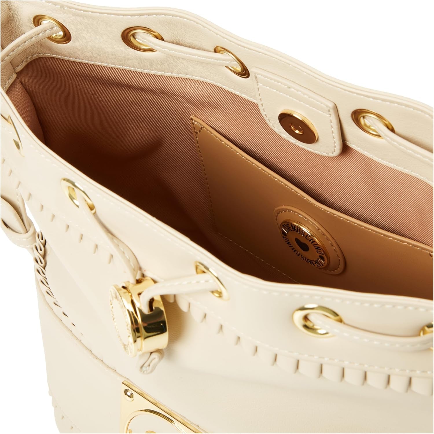 Love Moschino Dame Skuldertaske, Ivory Skuldertaske, Elfenben Dame Tasker Naty Shop