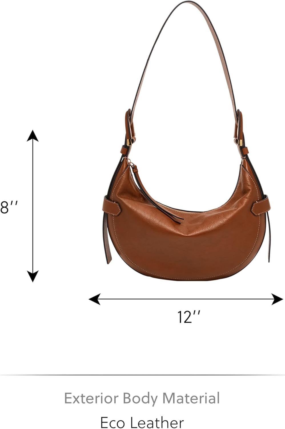 Fossil dametaske - Harwell Eco Leather Hobo, ZB1847200 - 30,5 cm L x 8,9 cm B x 20,3 cm H Dametasker Naty Shop