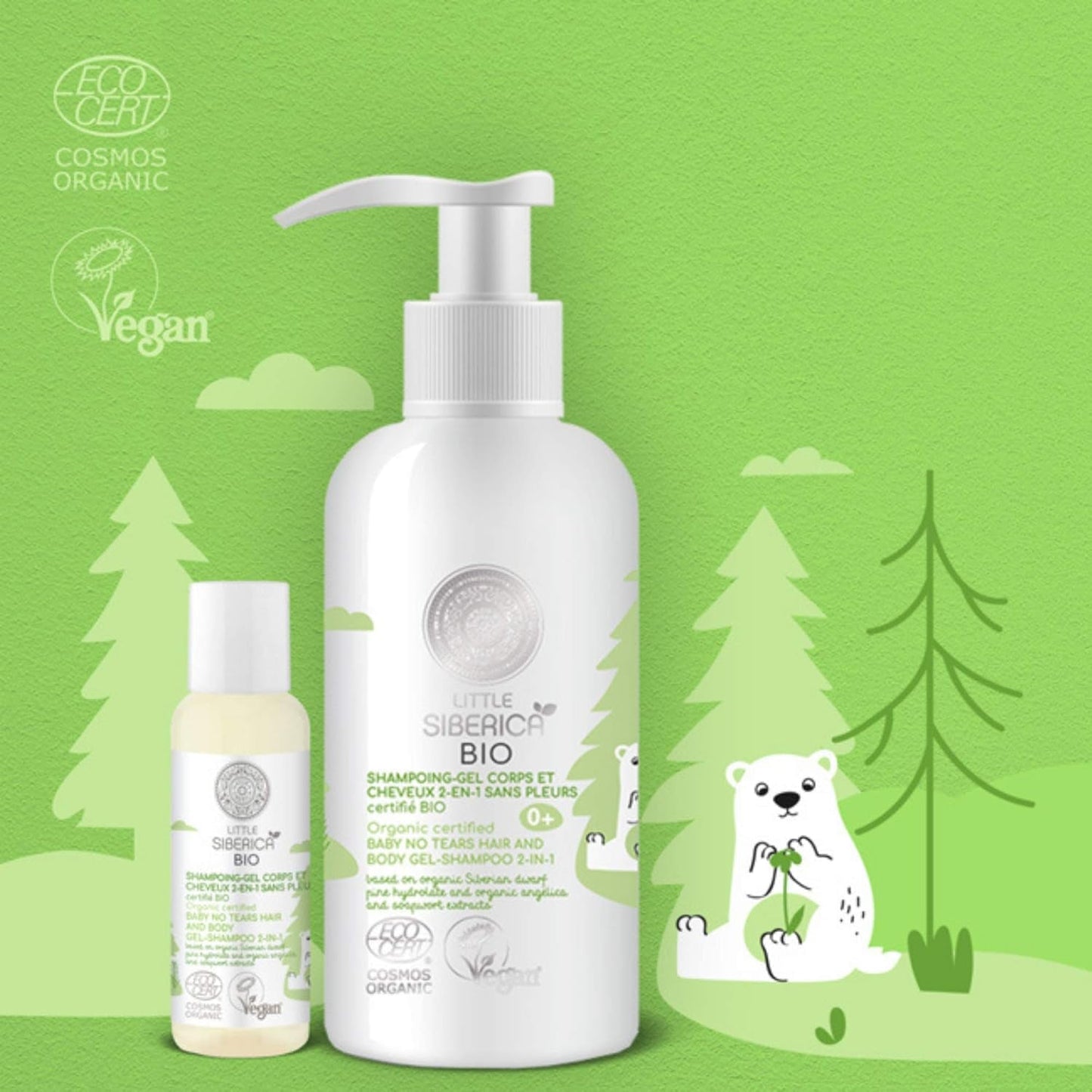 Shower gel - Lugtfri shampoo Corps et Cheveux certifié BIO 250 ml Børn - Bad og hudpleje Naty Shop
