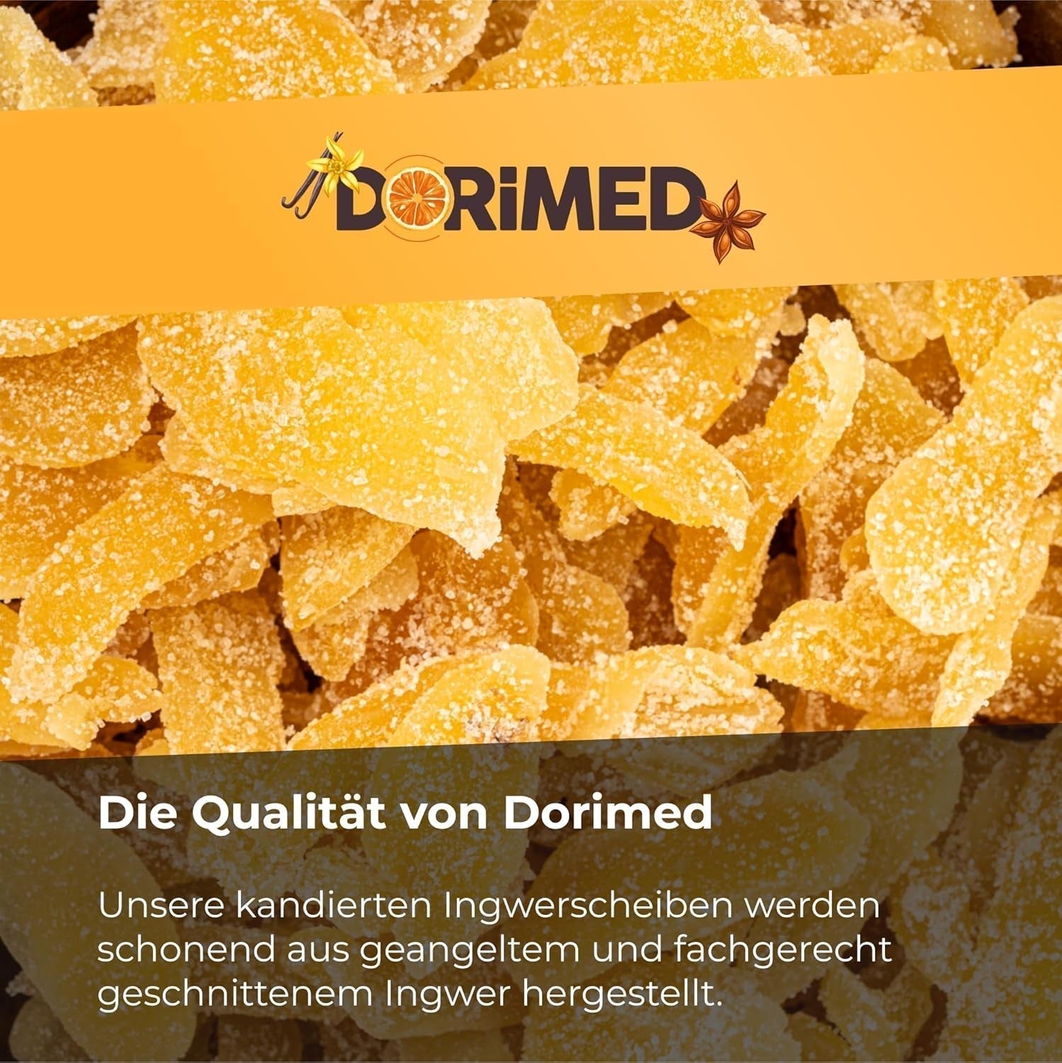 Kandiseret ingefær i stykker 1 kg | Tørrede tørrede frugter Glaserede ingefærskiver | Kandiseret ingefær i skiver | Sødede tørrede blade | IDEAL til opskrifter | Vegetarer og veganere. Naty Shop dehydrerede produkter