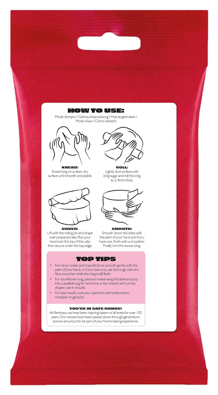 Gipsfondant til kage Regalice Sukkerpasta klar til at rulle 250g PINK Sukkerpasta Naty Shop