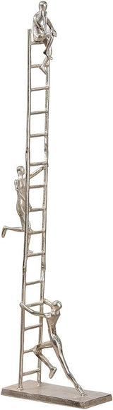 GILDE Deko große Figur Skulptur XXL - sølv dekorativ skulptur lavet af aluminium farve: sølv - stue dekoration fødselsdagsgave højde 114 cm Statuetter og skulpturer Naty Shop