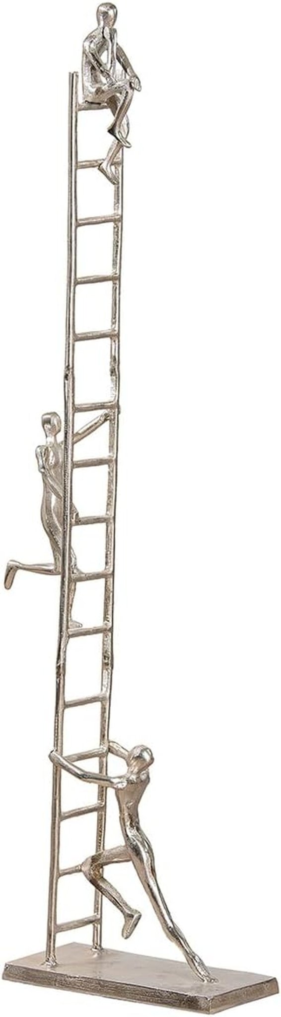 GILDE Deko große Figur Skulptur XXL - sølv dekorativ skulptur lavet af aluminium farve: sølv - stue dekoration fødselsdagsgave højde 114 cm Statuetter og skulpturer Naty Shop