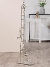 GILDE Deko große Figur Skulptur XXL - sølv dekorativ skulptur lavet af aluminium farve: sølv - stue dekoration jubilæumsgave højde 114 cm Statuetter og skulpturer Naty Shop sølv Højde 114 cm
