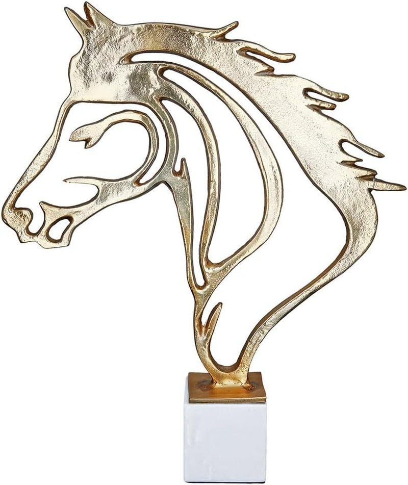 GILDE Deko große Figur Skulptur XXL - sølv dekorativ skulptur lavet af aluminium farve: sølv - stue dekoration jubilæumsgave højde 114 cm Statuetter og skulpturer Naty Shop Gold Højde 44,5 cm