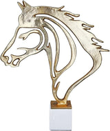 GILDE Deko große Figur Skulptur XXL - sølv dekorativ skulptur lavet af aluminium farve: sølv - stue dekoration jubilæumsgave højde 114 cm Statuetter og skulpturer Naty Shop Gold Højde 44,5 cm