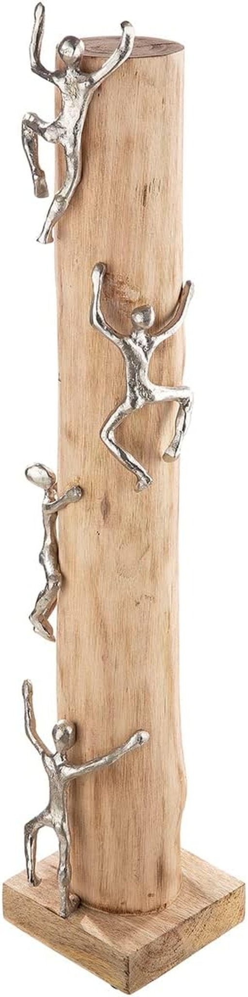 GILDE Dekorativ skulpturfigur XL - højt oppe Aluminium, farvet naturtræ - Højde 74 cm Statuetter og skulpturer Naty Shop Standard titel