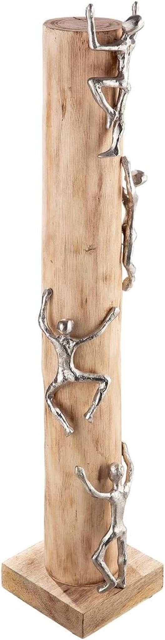 GILDE Dekorativ skulpturfigur XL - højt oppe Aluminium, farvet naturtræ - Højde 74 cm Statuetter og skulpturer Naty Shop