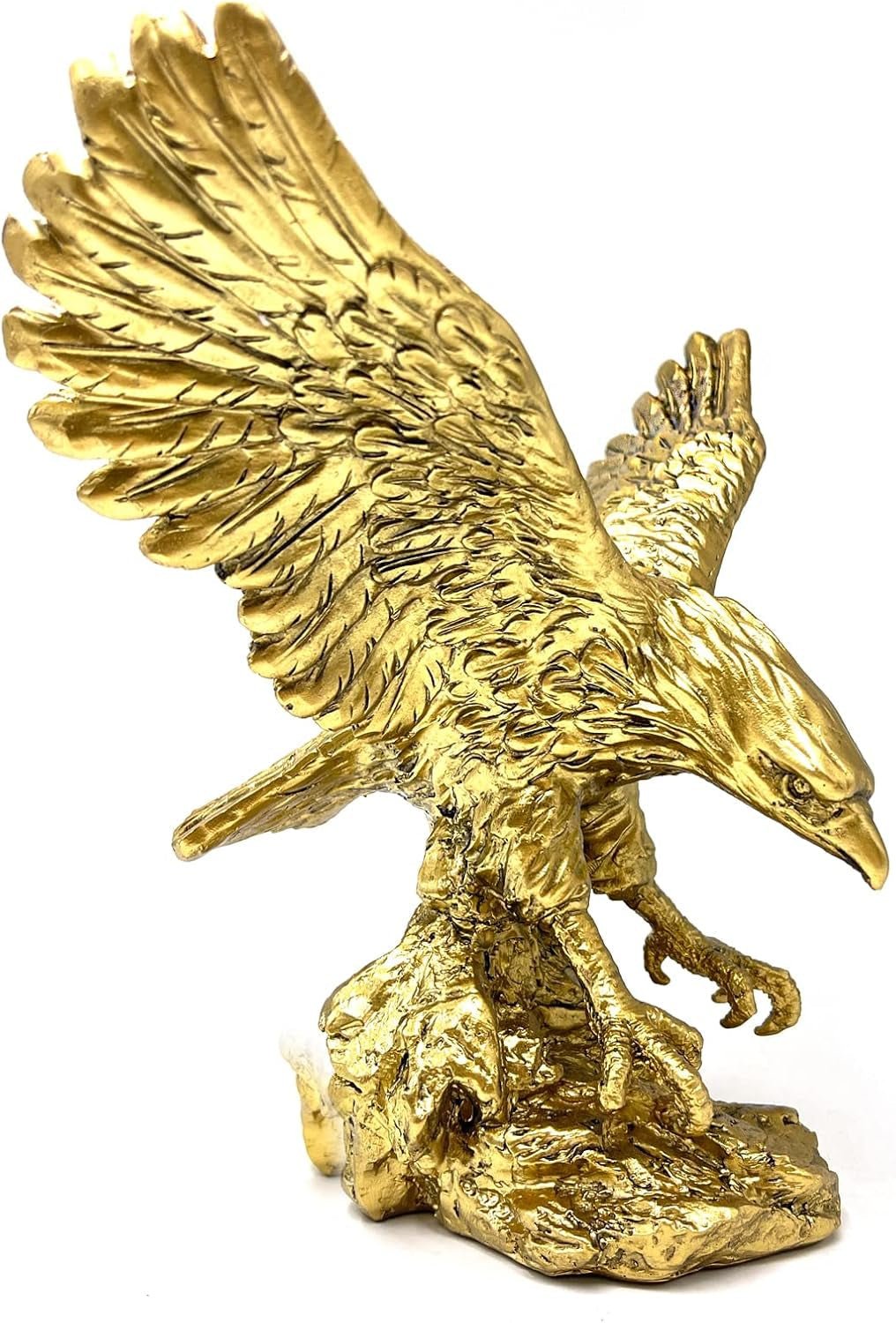 Golden Eagle Resin Ornaments Statue, Golden Eagle Skulptur Moderne Hjemmekontor Figur Dekoration Skrivebordsdekoration (Golden 1) Statuetter og skulpturer Naty Shop