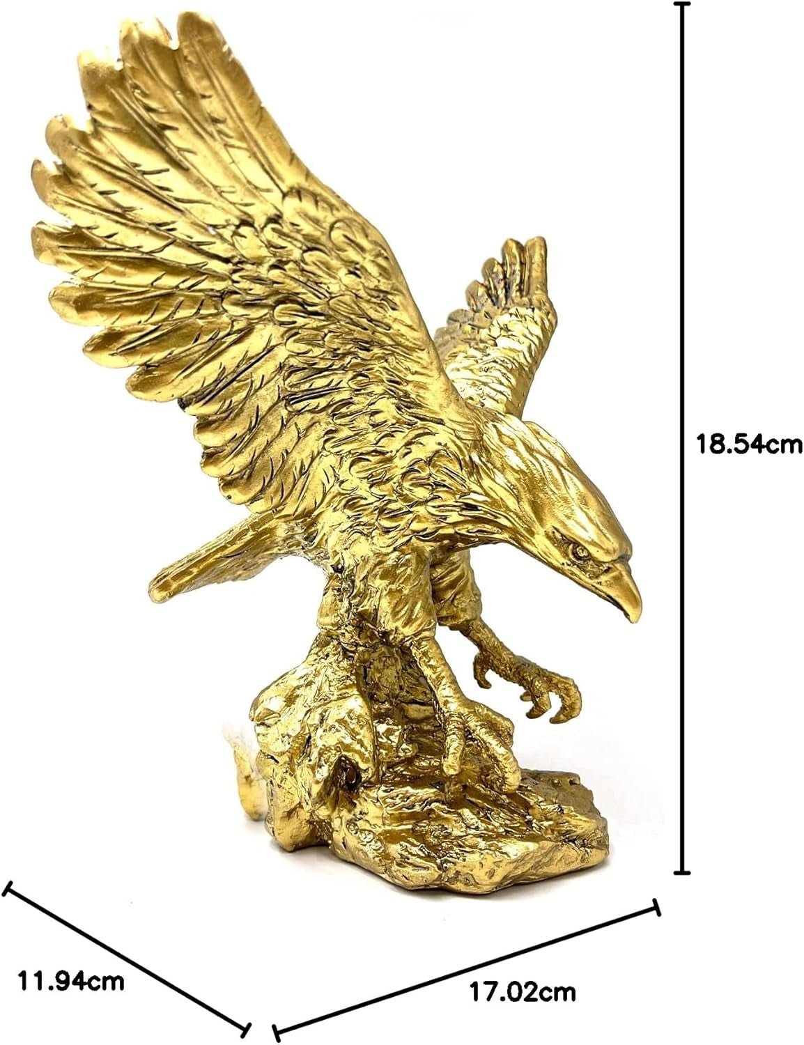 Golden Eagle Resin Ornaments Statue, Golden Eagle Skulptur Moderne Hjemmekontor Figur Dekoration Skrivebordsdekoration (Golden 1) Statuetter og skulpturer Naty Shop