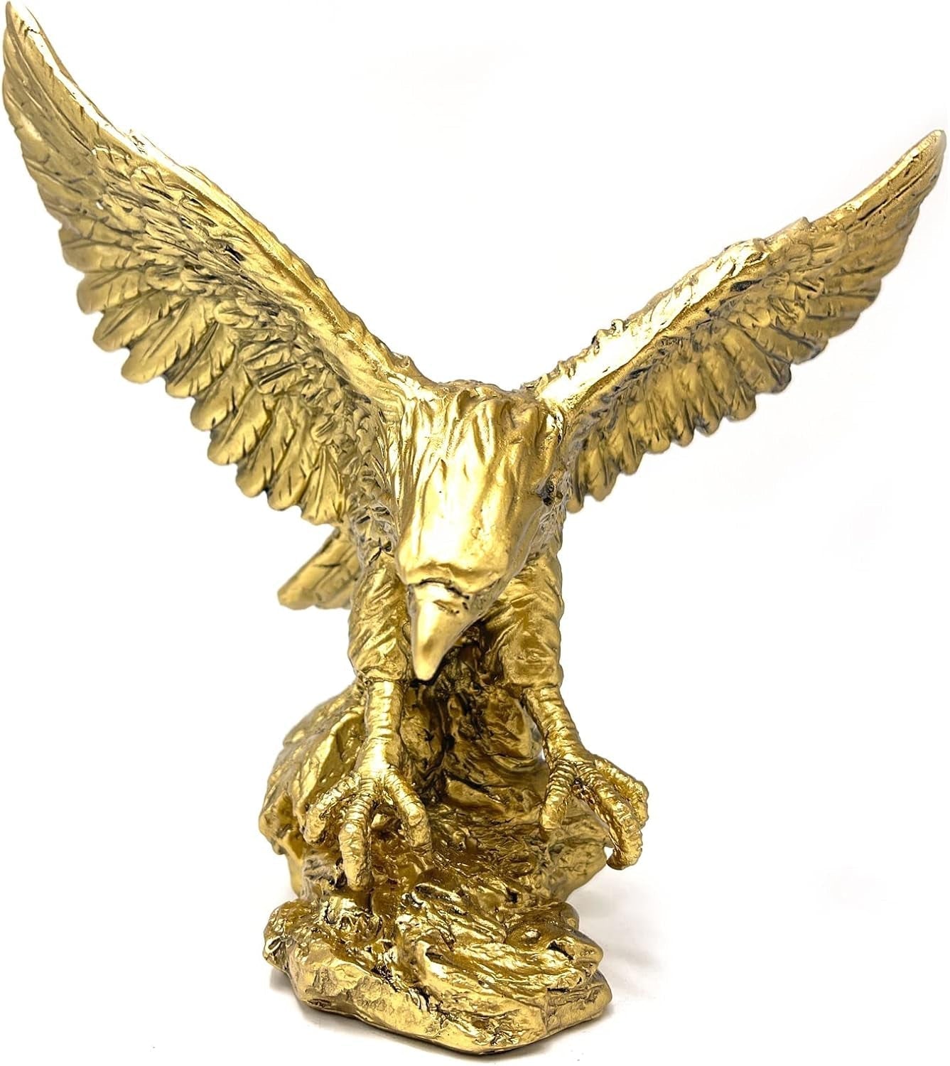 Golden Eagle Resin Ornaments Statue, Golden Eagle Skulptur Moderne Hjemmekontor Figur Dekoration Skrivebordsdekoration (Golden 1) Statuetter og skulpturer Naty Shop