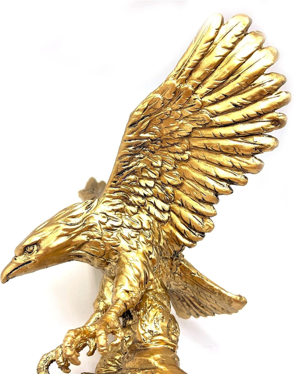 Golden Eagle Resin Ornaments Statue, Golden Eagle Skulptur Moderne Hjemmekontor Figur Dekoration Skrivebordsdekoration (Golden 1) Statuetter og skulpturer Naty Shop