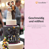 GoodBake sort fondant 500g, rullet fondant til overtræk, formning, dekoration af kager, figurer, sukkerblomster og mere, palmeoliefri, vegansk, glutenfri Sukkerpasta Naty Shop