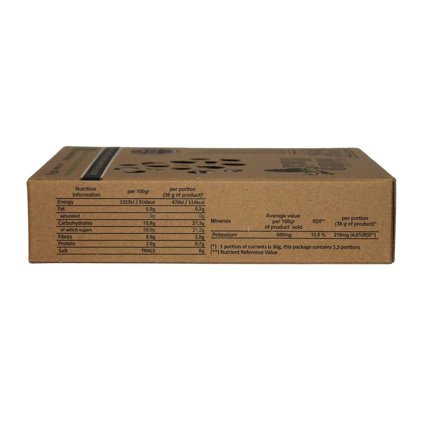 Græske økologiske sorte sultanas - ribs 200 g, pakke med 3 (3 X 200 g) Dehydrerede produkter Naty Shop