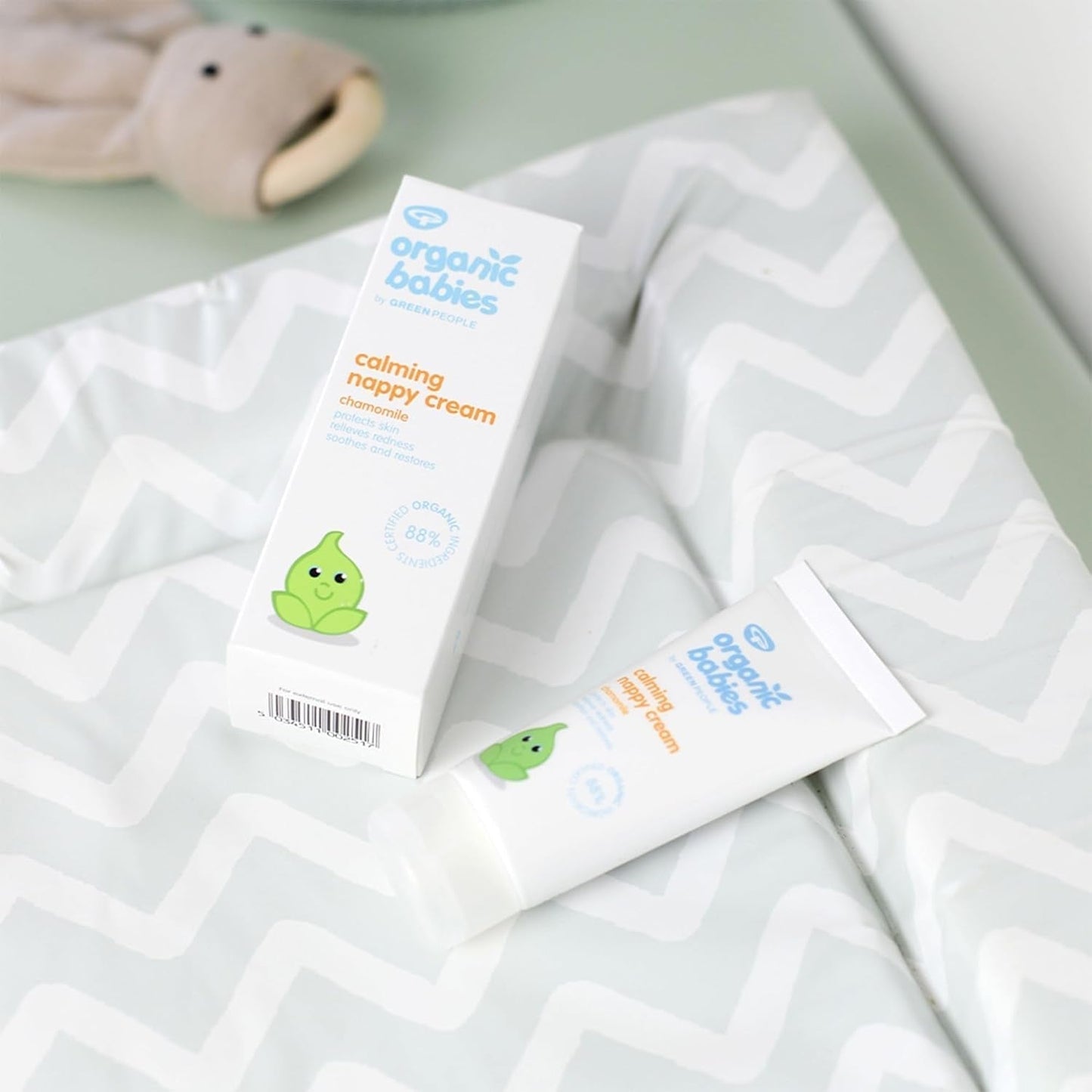 Green People - Økologisk beroligende babyblecreme - Naturlig og organisk zinkoxid - Eksemvenlig - Parabenfri, 50 ml børn - Bad og hudpleje Naty Shop
