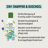 Guhl Kids Dino fordelssæt - 2x Guhl Kids 2 i 1 Shampoo & Shower Gel, 250ml + 1x Pixi bog - Specielt udviklet til børn - Ingen træk - Cosmos Natural Certificate Børn - Bad og hudpleje Naty Shop