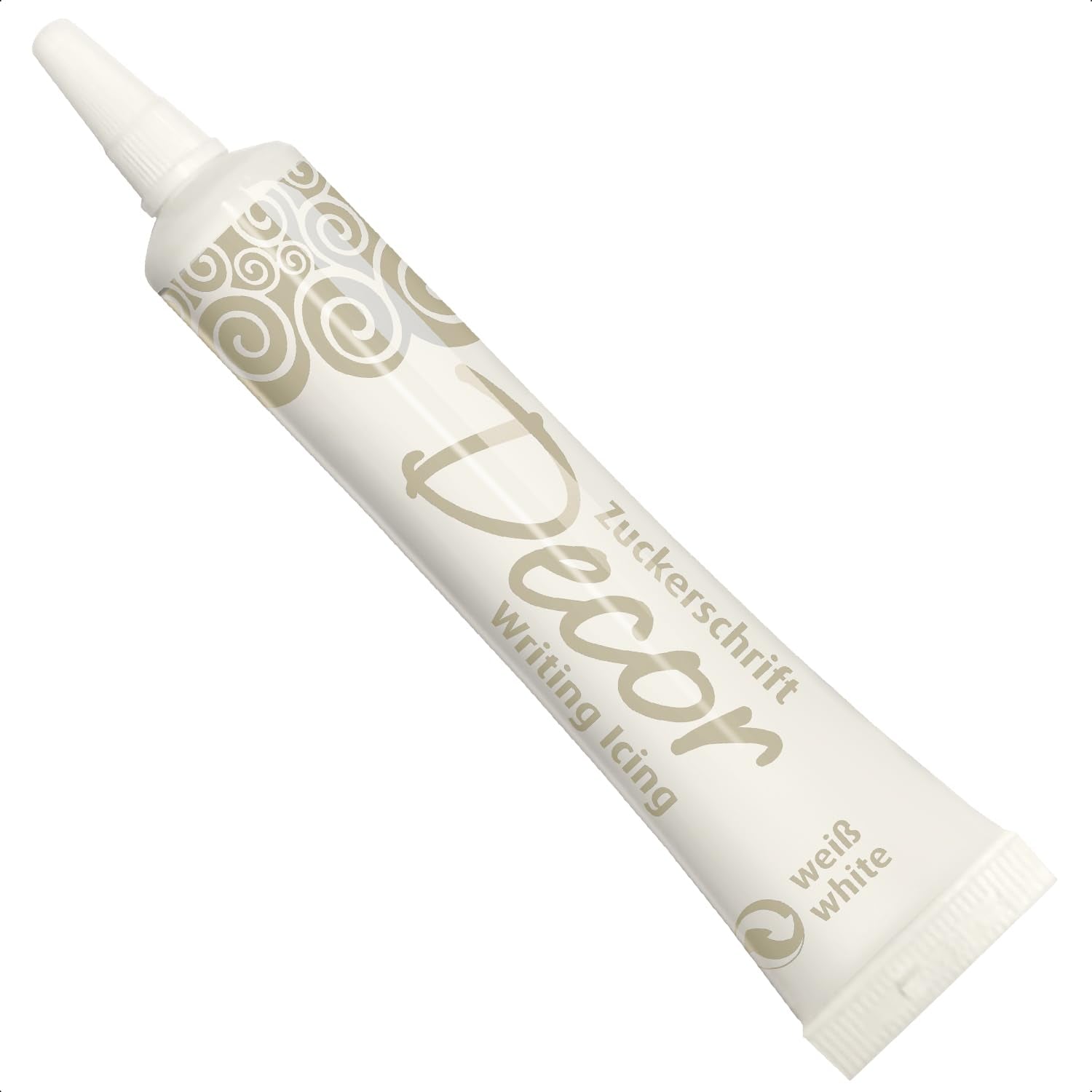 Günthart BackDecor 25 g HVIDE sukkerbogstaver til enhver dessert i hvid sukkerfarve til smukke bogstaver og designs, 1 pakke (25 g) Sugar Paste Naty Shop