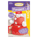 Günthart BackDecor 250 grøn fondant 100 % vegansk palmeoliefri rivefast til at dække kager og bagværk Velegnet til modellering 1 pakke (1 x 250 g) Naty Shop Sukkerpasta 250 G (1 pakke) Rød