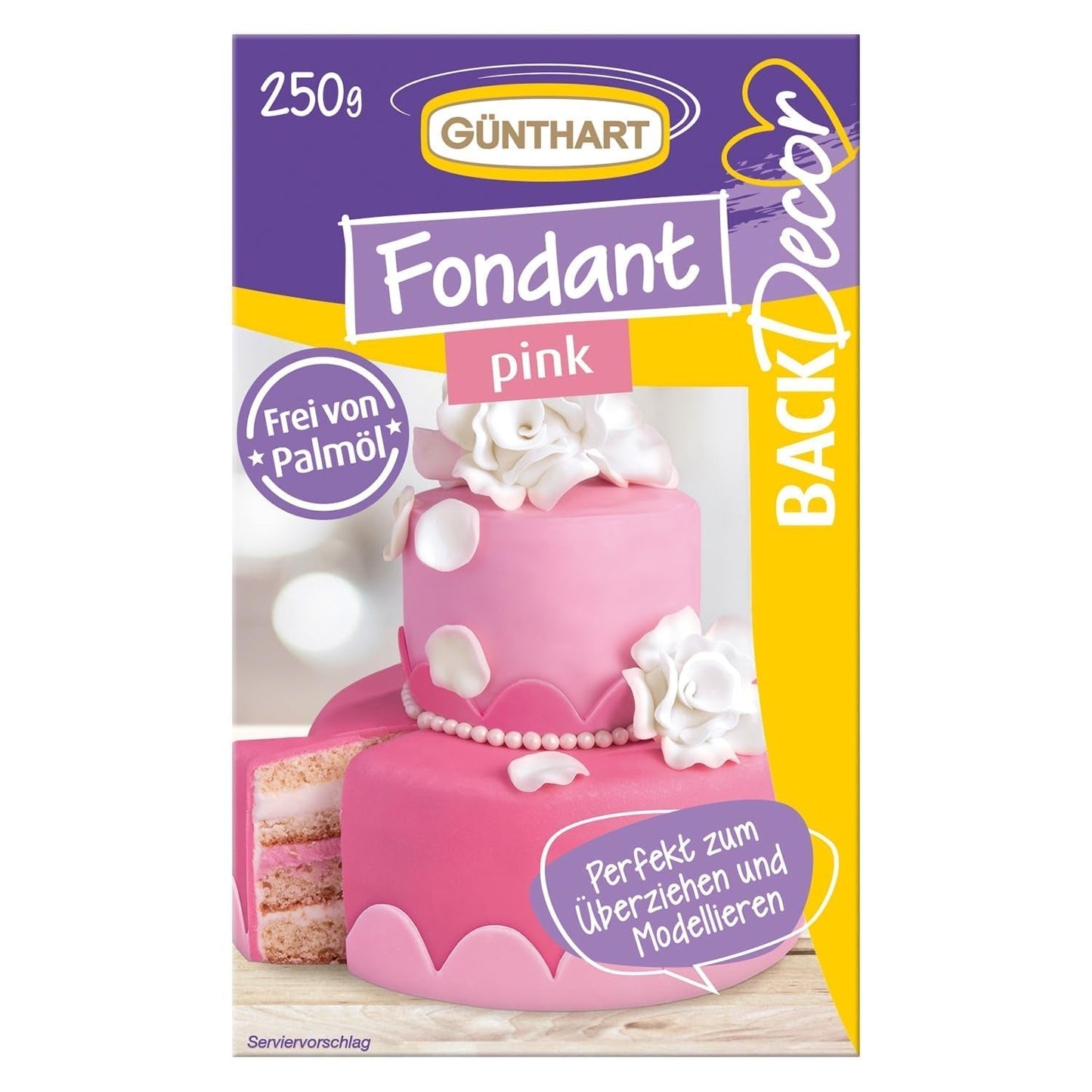Günthart BackDecor 250 grøn fondant 100 % vegansk palmeoliefri rivefast til at dække kager og bagværk Velegnet til modellering 1 pakke (1 x 250 g) Naty Shop Sukkerpasta 250 g (1 pakke) Pink