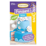Günthart BackDecor 250 fondant grøn, 100% vegansk, palmeoliefri, rivefast til at dække kager og bagværk, velegnet til modellering, 1 pakke (1 x 250 g) Naty Shop sukkerpasta 250 G (1 pakke) Blå