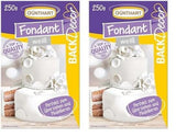 Günthart BackDecor 250 g hvid fondant, 100 % vegansk, palmeoliefri, rivefast til at dække kager og bagværk, egnet til modellering, pakke med 2 (1 x 250 g) Sugarpaste Naty Shop Standardtitel