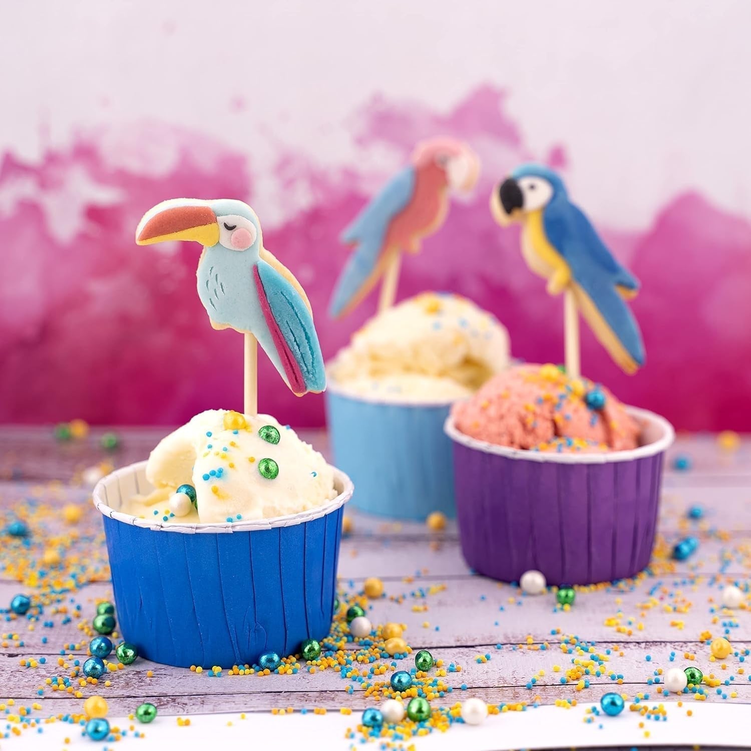 Günthart BackDecor 250 g blå fondant, 100 % vegansk, palmeoliefri, rivefast til at dække kager og bagværk, velegnet til modellering, pakke med 3 (1 x 250 g) Naty Shop Sugarpaste