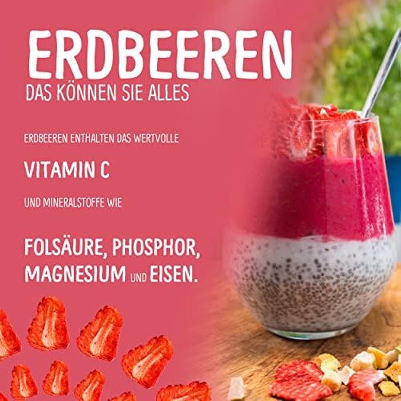 Økologisk frugtsnacks til børn: 6x15g økologiske frysetørrede jordbær - Frysetørrede frugter - Tørrede frugter - Små slyngler fra NutriPur Dehydrerede produkter Naty Shop
