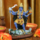 Hindu Gud Kali Ma Statue, Indien Gudinde Kali Bhavatarini Destroyer Statue Dekorativ Hindu Gudinde for Tid og Død Figur Murti Diwali Pooja Gaver Hjemmekontor Tempel Mandir Altar Puja Genstande Statuetter og skulpturer Naty Shop