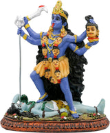 Hindu Gud Kali Ma-statue, Indien Gudinde Kali Bhavatarini Destroyer-statue Dekorative hinduistiske gudinde for tid og død Murti Diwali Pooja Gaver Hjemmekontor Tempel Mandir Altar Puja-genstande Statuetter og skulpturer Naty Shop Standardtitel