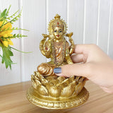 Hindu gudinde Laxmi Lotus Skulptur - Indisk Gud Lord Lakshmi Puja Statue - Indien Murti Idol figurer Pooja Genstand Diwali Gaver Statuetter og skulpturer Naty Shop