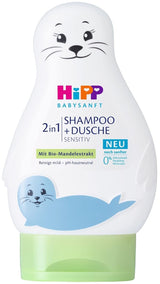 HiPP Babysanft 2in1 Shampoo + Brusebad, pakke med 6 (6 x 200 ml) Børn - Bad og hudpleje Naty Shop Standardtitel