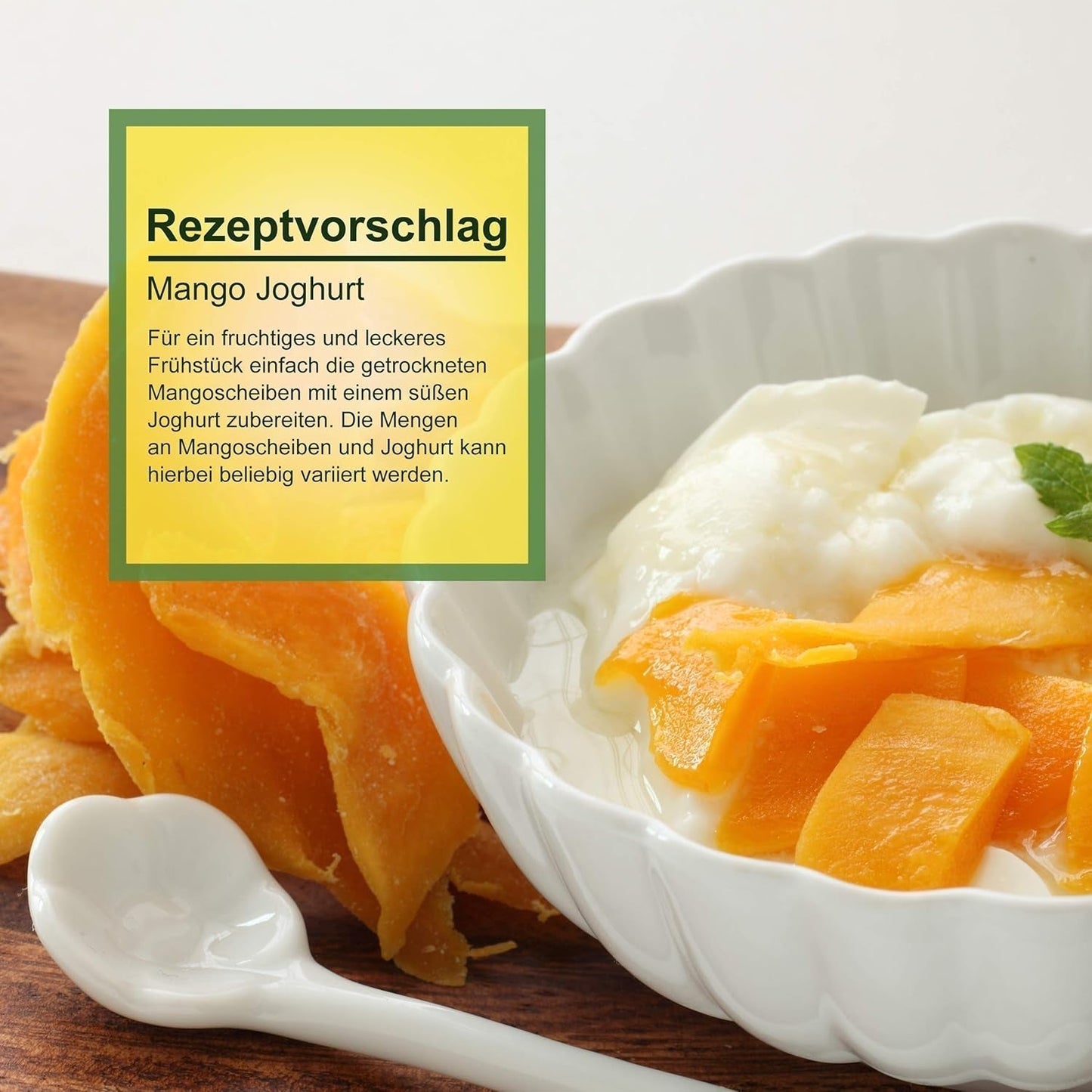 Howa tørret mango - tørret frugt i økologisk kvalitet, naturlig og usvovlet - ideel til madlavning, bagning eller som en sund snack - mangoskiver - sukkerfri - 1000 g Naty Shop dehydrerede produkter