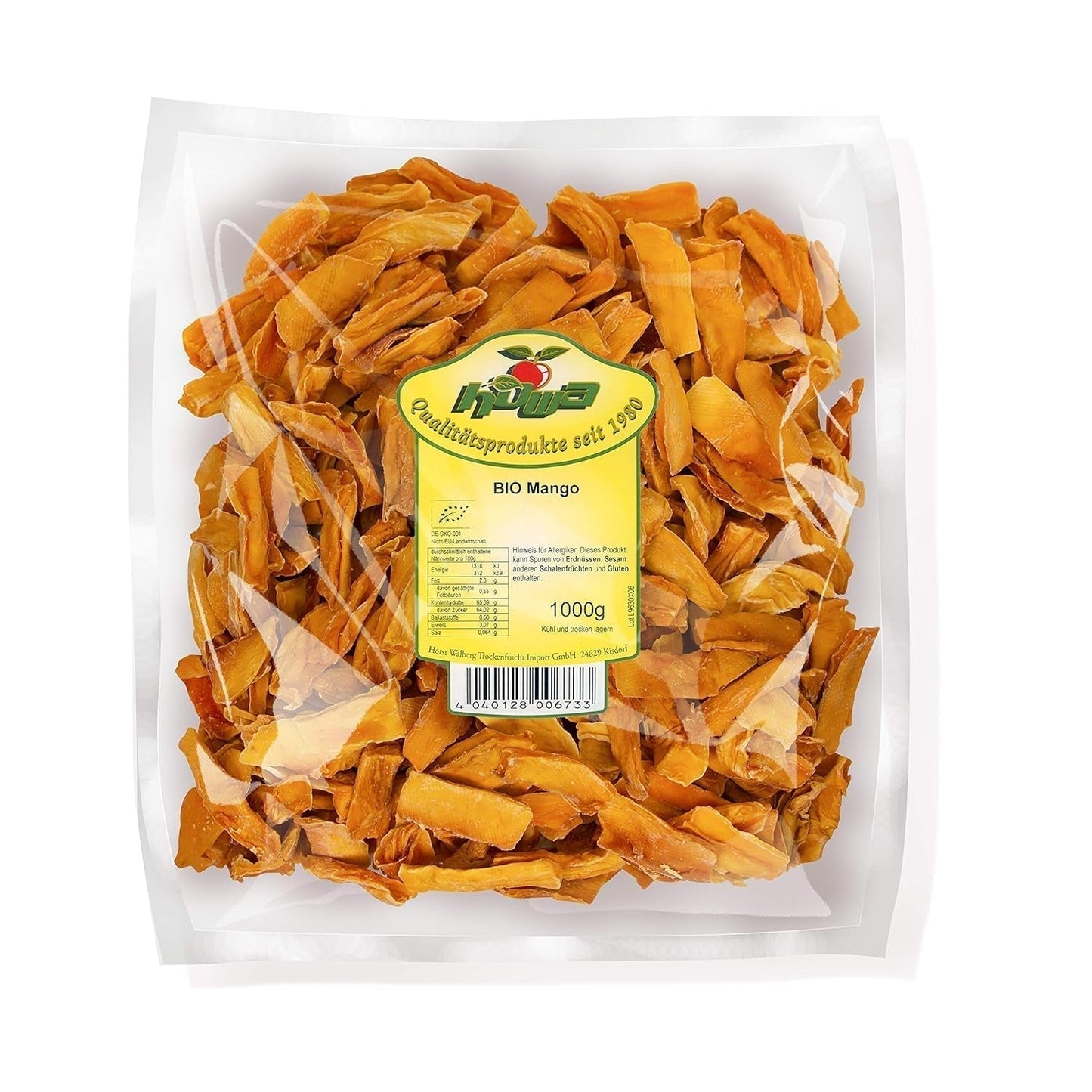 Howa tørret mango - tørret frugt i økologisk kvalitet, naturlig og usvovlet - ideel til madlavning, bagning eller som en sund snack - mangoskiver - sukkerfri - 1000g Naty Shop Dehydred Products Standard titel