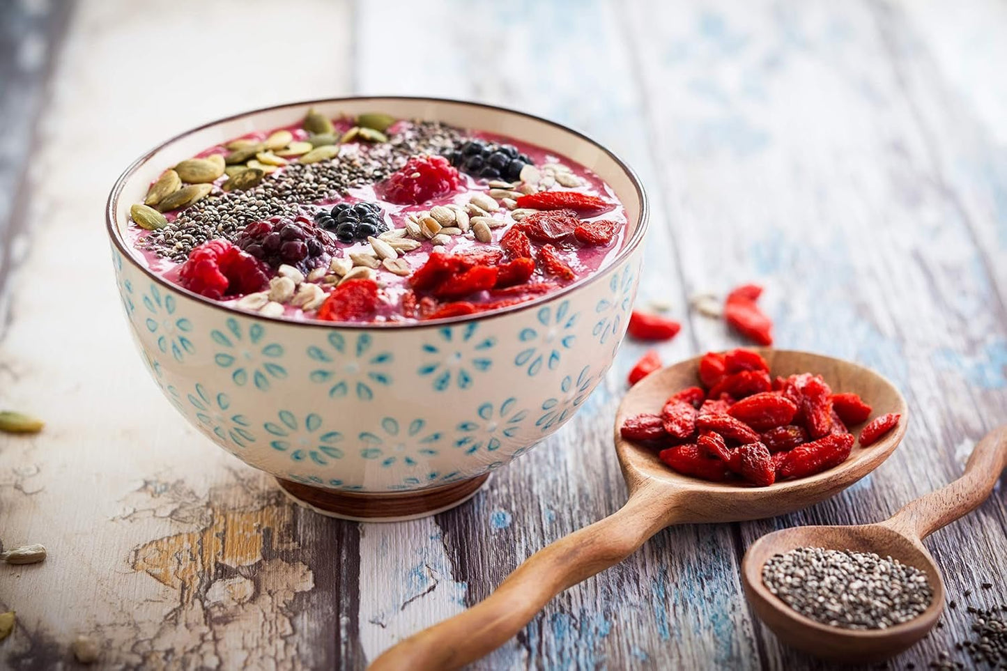 Howa Premium Goji Berries 1 KG tør - ubehandlet, naturlig - superfood fra Asien - ideel til madlavning, bagning eller som en sund snack - Goji bær 1000 g Dehydrerede produkter Naty Shop