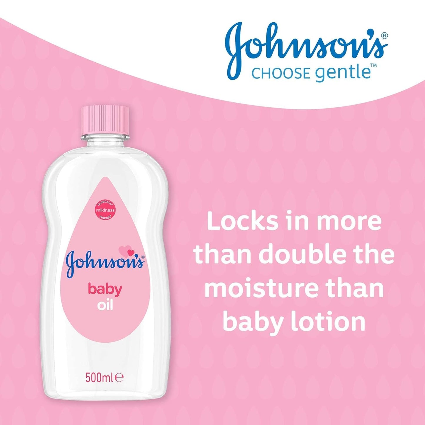 Johnsons JOHNSON'S - Babyolie, (1 X 500 ML) Børn - Bad og hudpleje Naty Shop