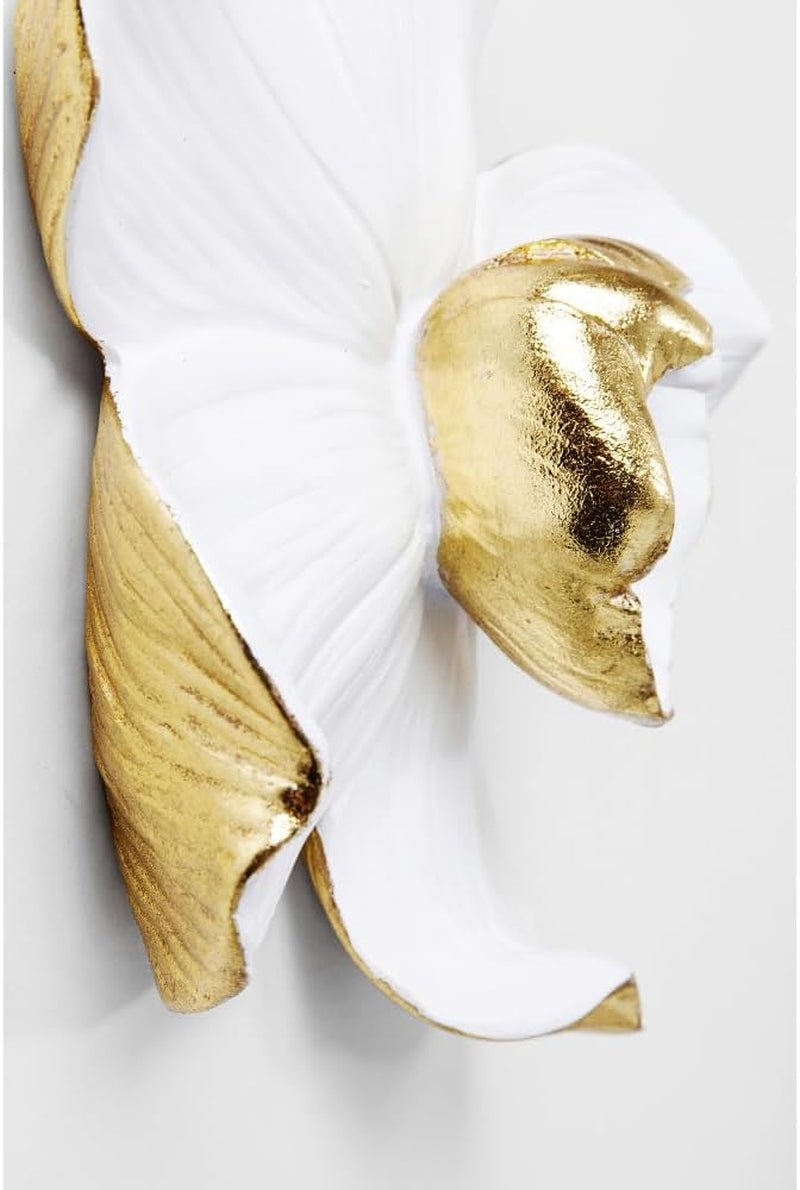 Kare Design vægdekoration Orchid, hvid, XL, vægdekoration, orkidéblomst look, håndlavet, 25x24x7 cm (h/b/d) Statuetter og skulpturer Naty Shop