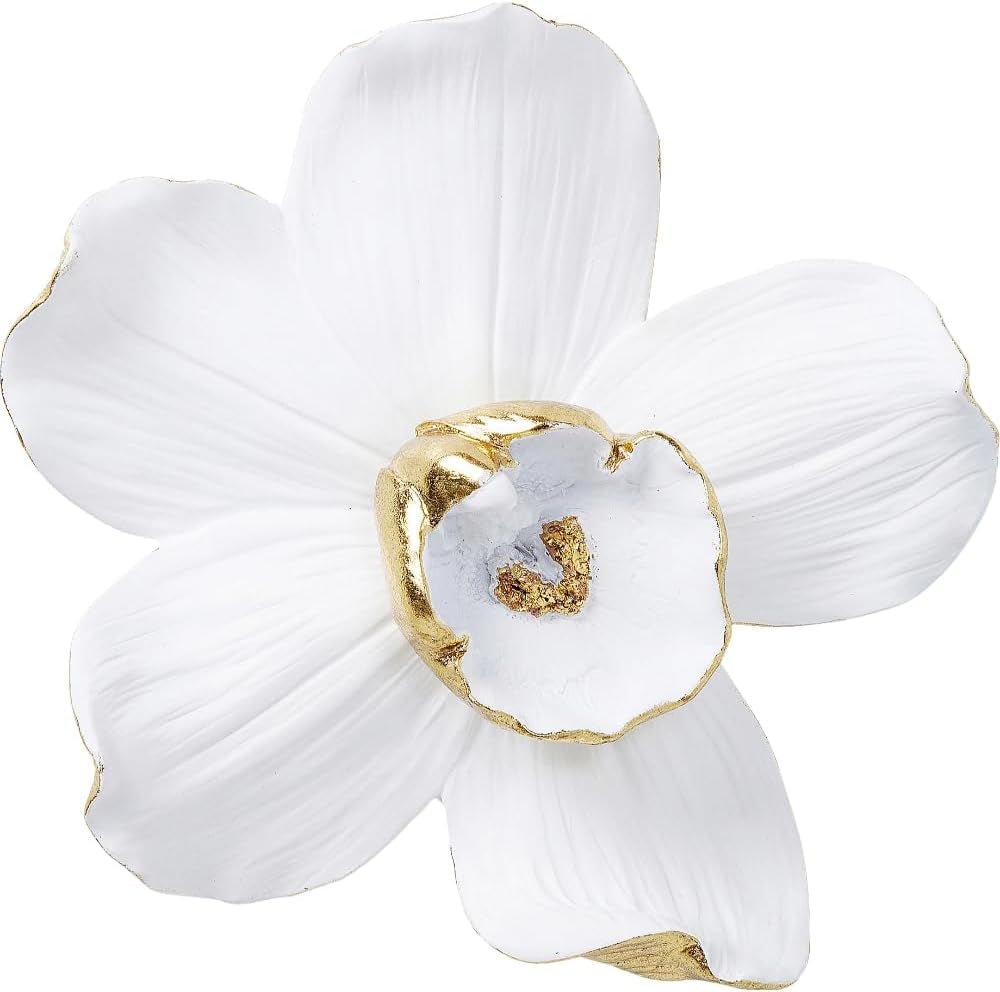 Kare Design vægdekoration Orchid, hvid, XL, vægdekoration, orkidéblomst look, håndlavet, 25x24x7 cm (h/b/d) Statuetter og skulpturer Naty Shop Hvid 23L X 5B Cm