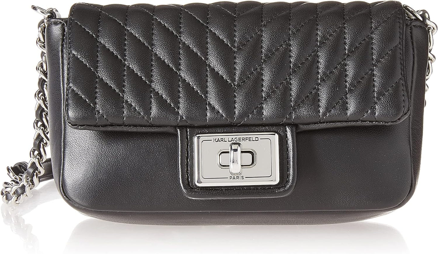 KARL LAGERFELD Agyness crossbody skuldertaske Tasker Dame Naty Shop Sort/Sølv