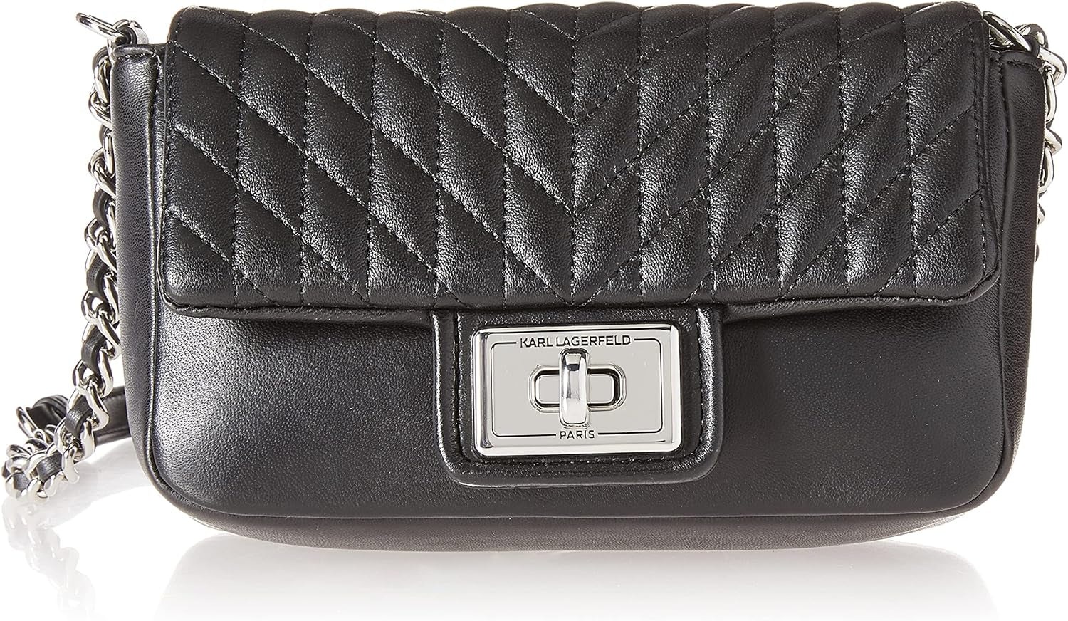 KARL LAGERFELD Agyness crossbody skuldertaske Tasker Dame Naty Shop Sort/Sølv