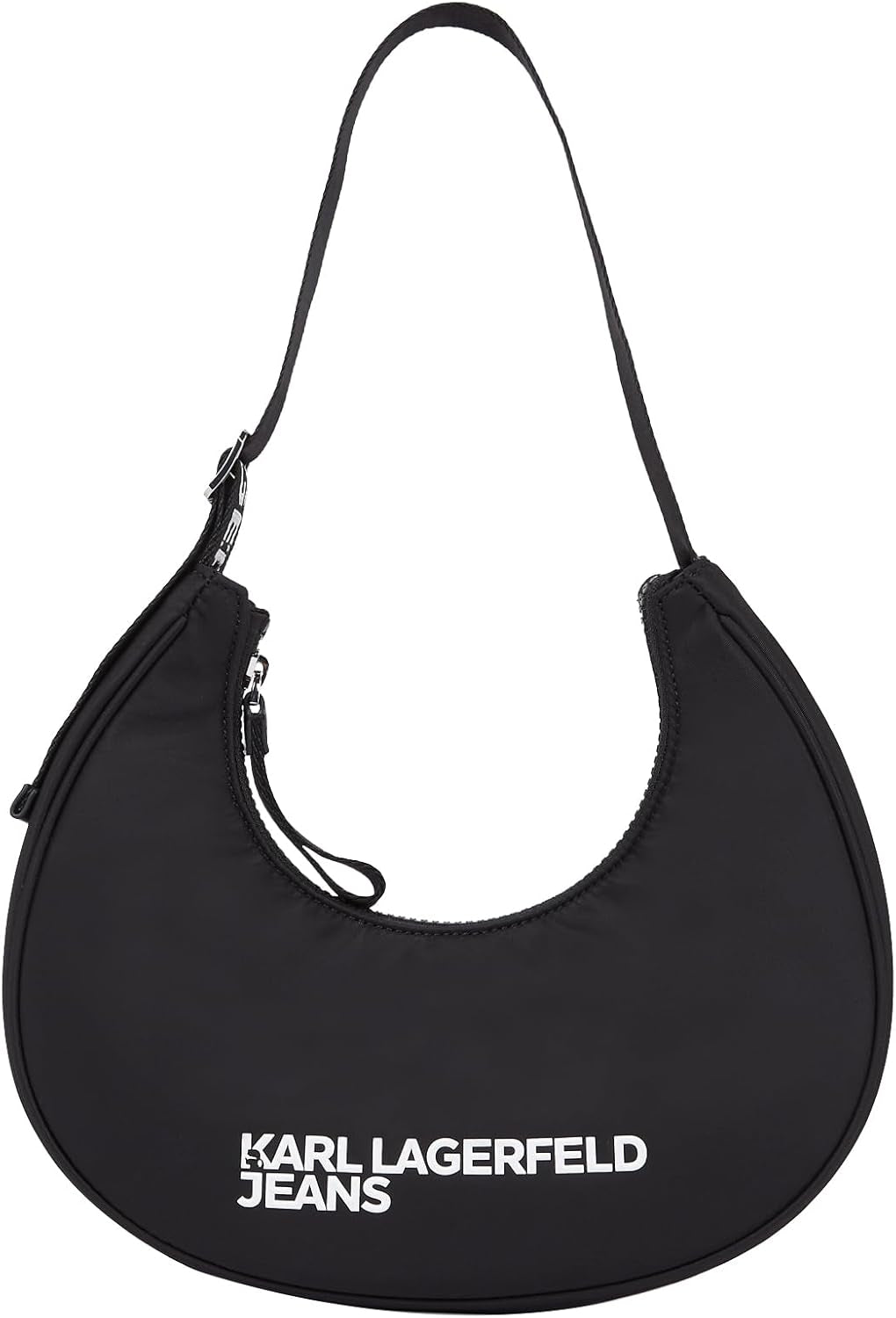 KARL LAGERFELD JEANS Essential Nylon Moon Bag til Damer Tasker Damer Naty Shop Sort